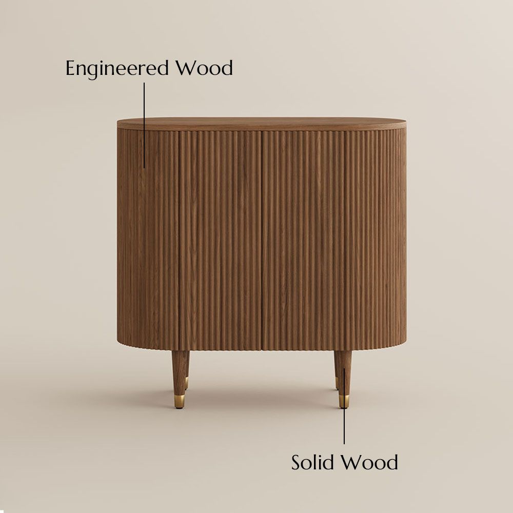 Silva Walnut Color MDF Storage Cabinets