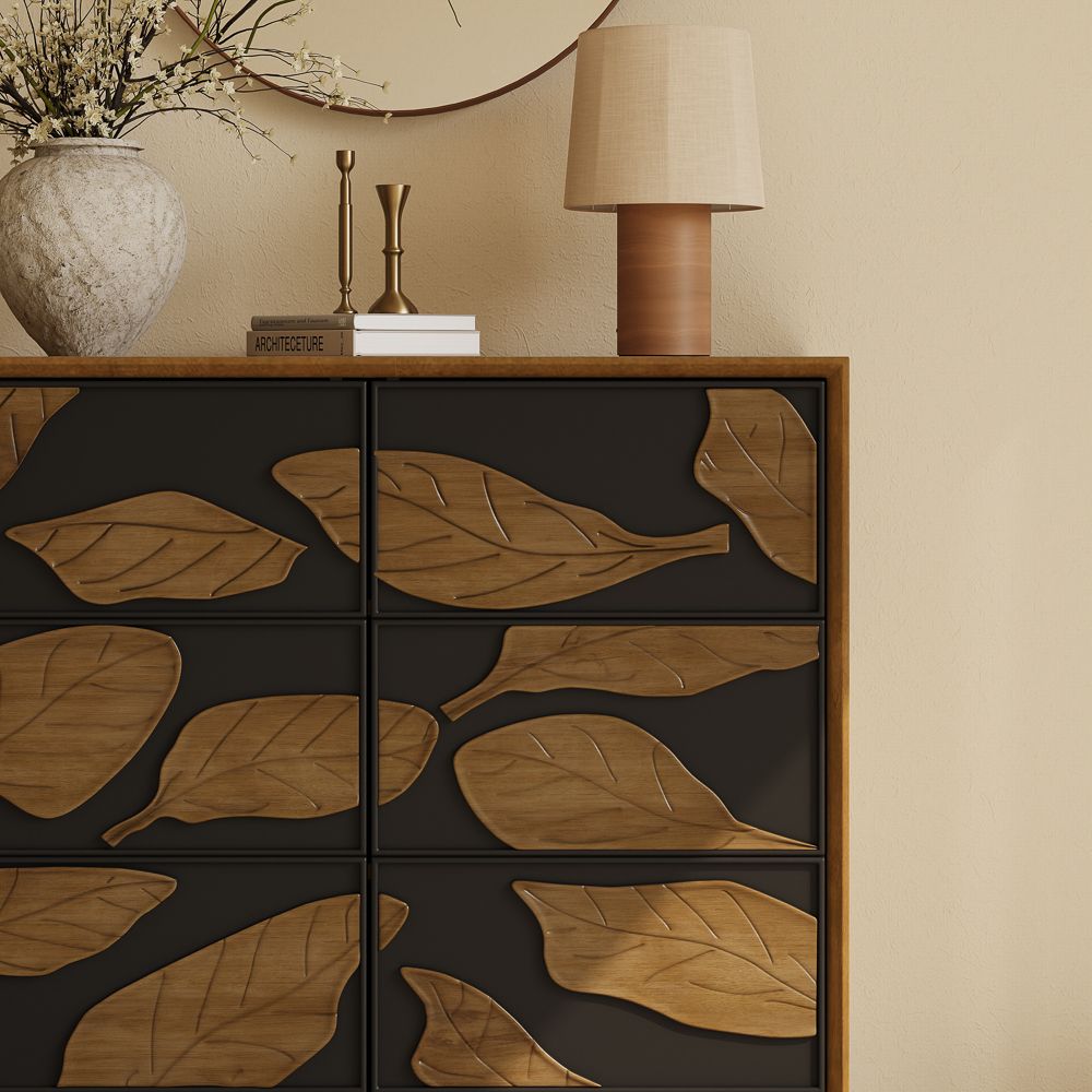 with Storage Wood & Black MDF  Storage Cabinets