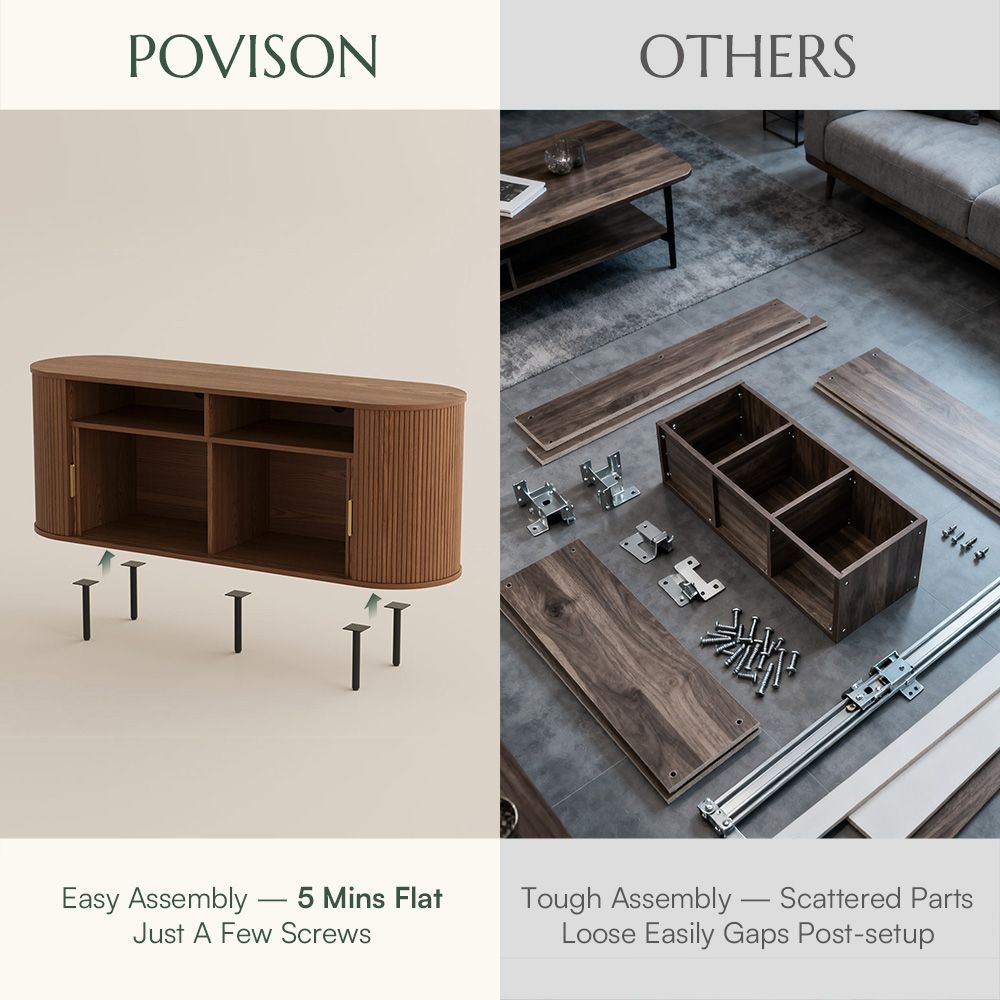 Easy assembly of multi-functional side cabinet
