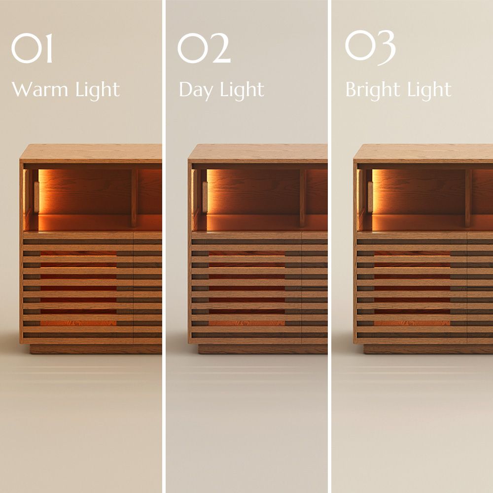 Adjustable Walnut Color Engineered Wood Storage Cabinets