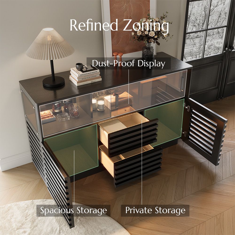 with Storage Black Engineered Wood Storage Cabinets