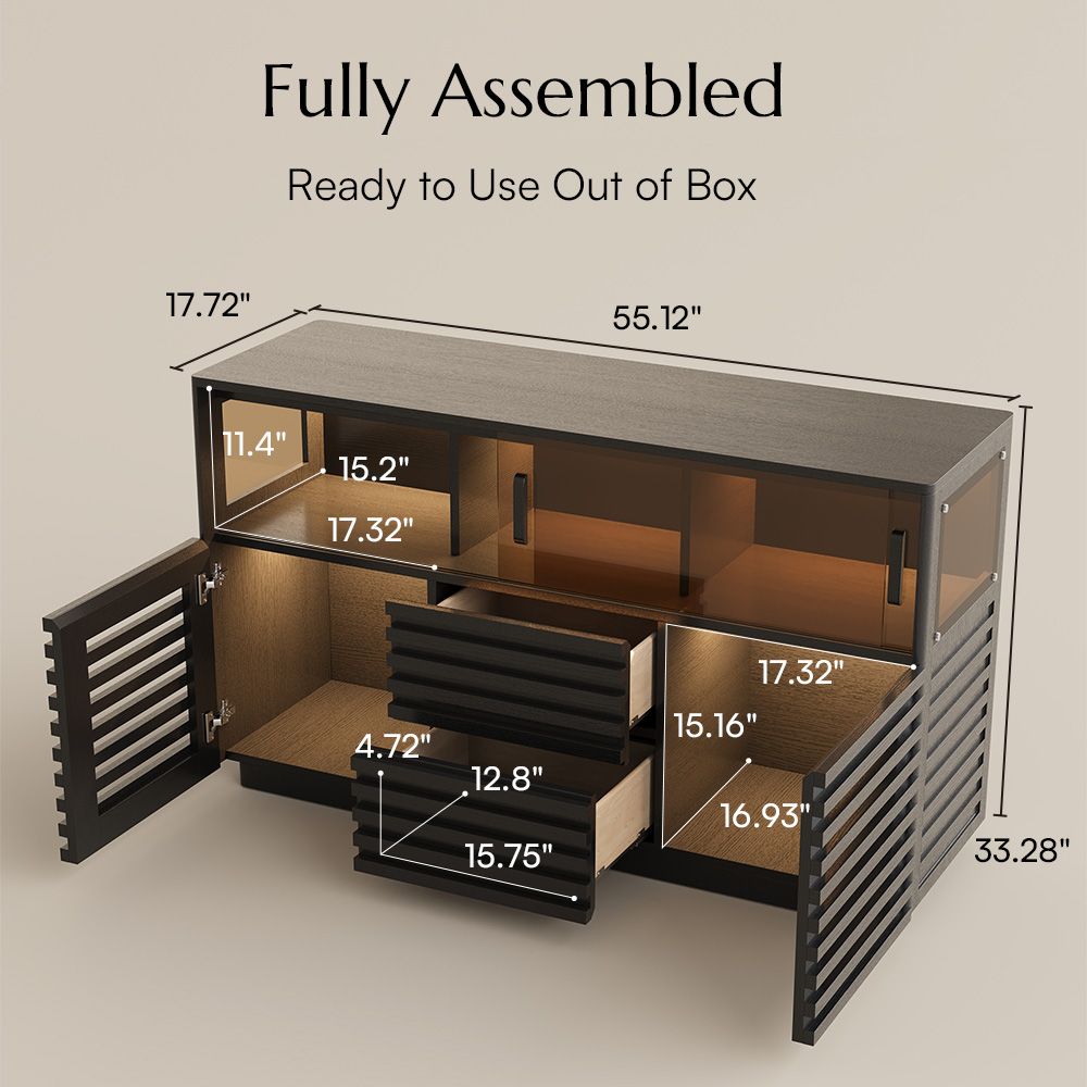 Plywood Black Engineered Wood Storage Cabinets