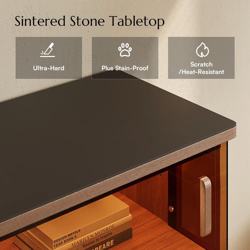 Aether Walnut Color Engineered Wood Storage Cabinets