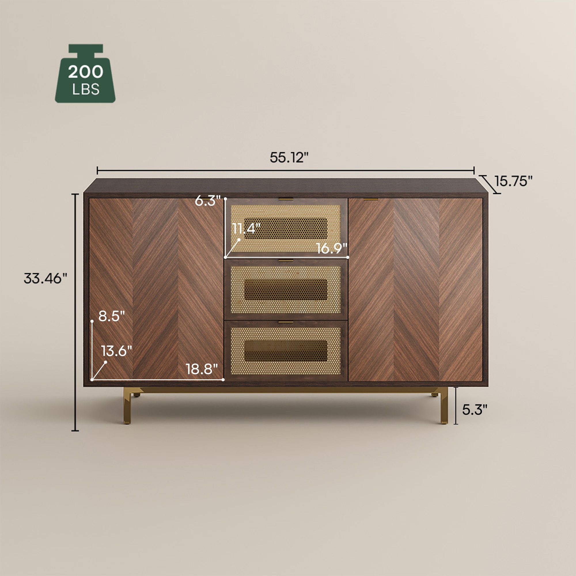 with Cabinets Walnut Engineered Wood Storage Cabinets