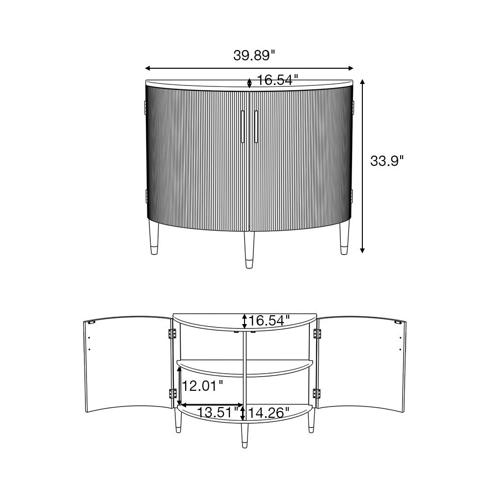 Wood Walnut Color MDF & Solid Wood Storage Cabinets
