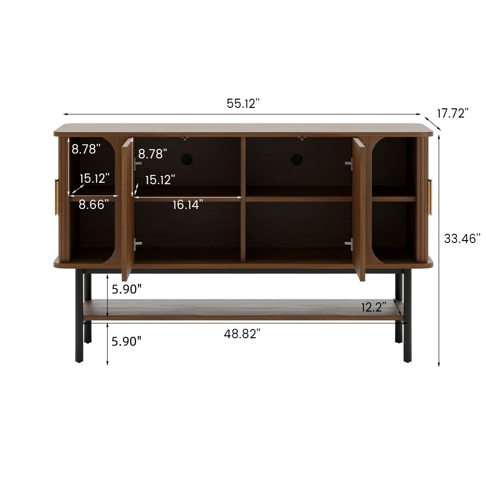 Wood Walnut Color Engineered Wood Storage Cabinets