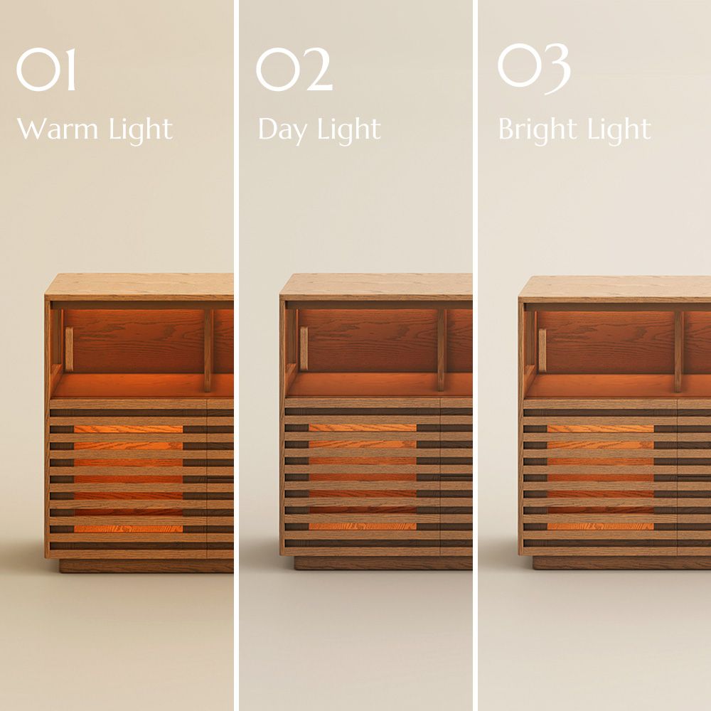 Selene Walnut Color Engineered Wood Storage Cabinets