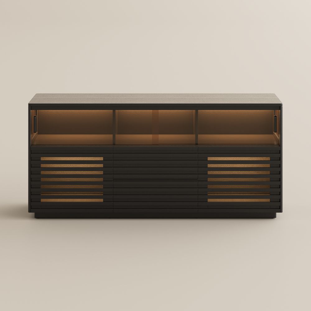 Plywood Black Engineered Wood Storage Cabinets