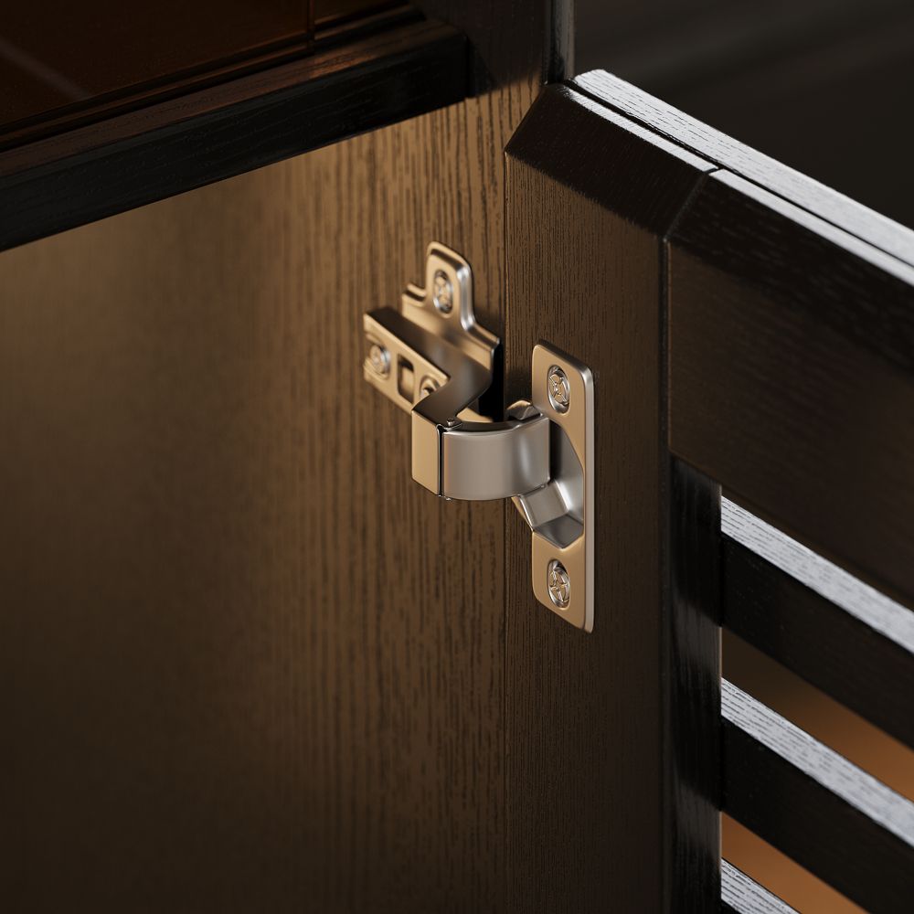 Adjustable Black Engineered Wood Storage Cabinets