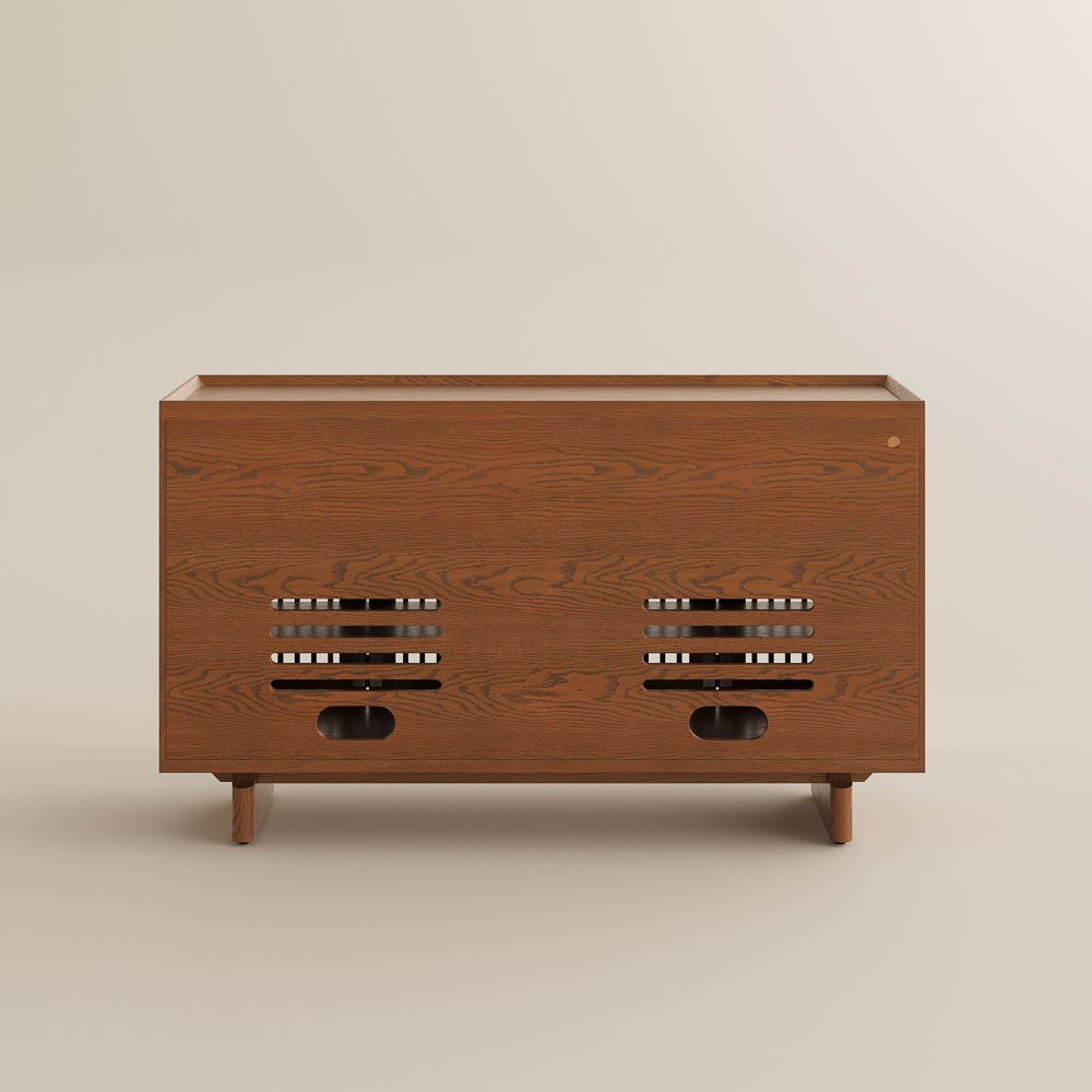 with Shelves Walnut Color Engineered Wood Storage Cabinets