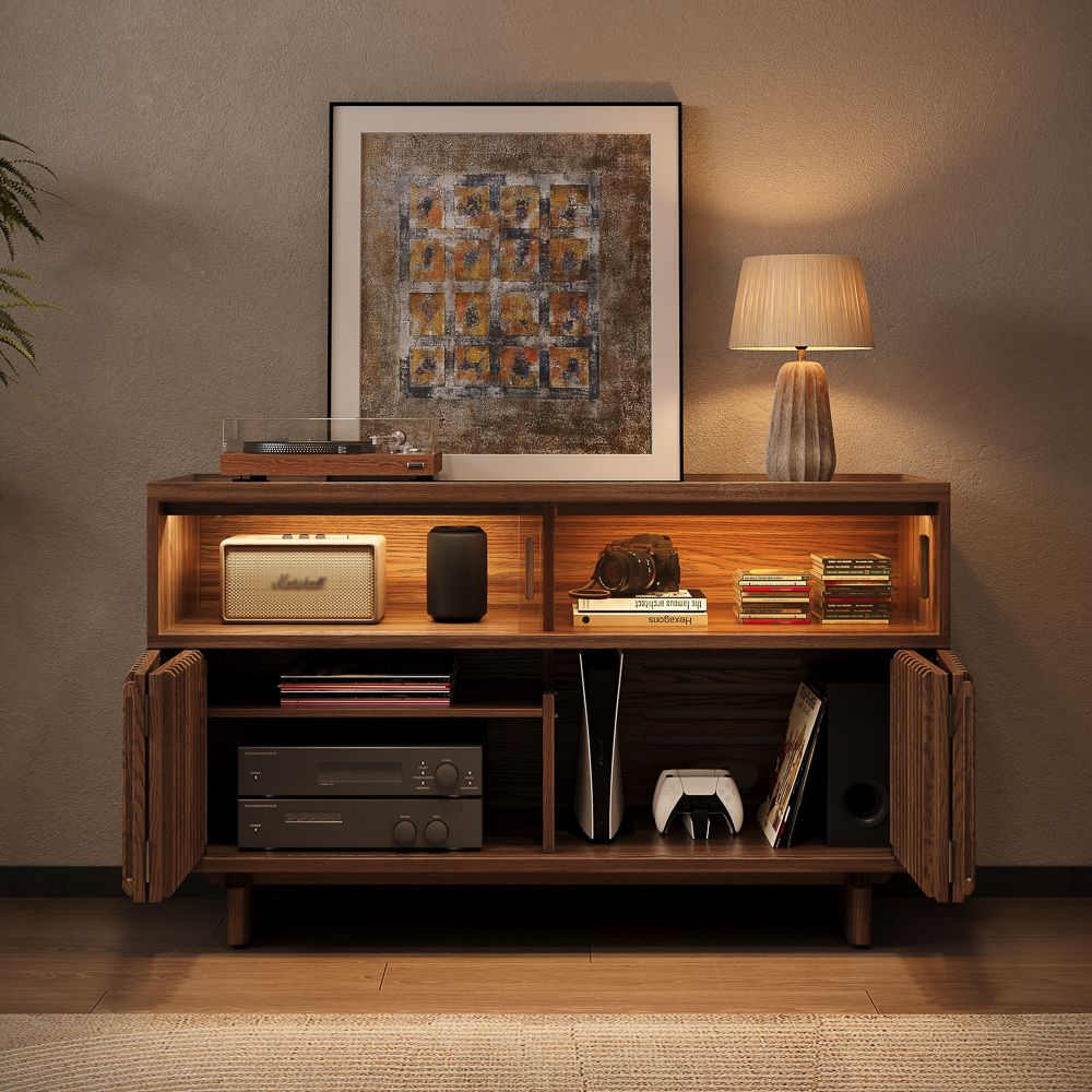 Brown Engineered Wood Storage Cabinets