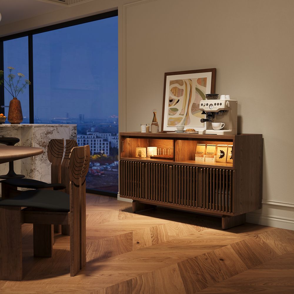 Brown Engineered Wood Storage Cabinets
