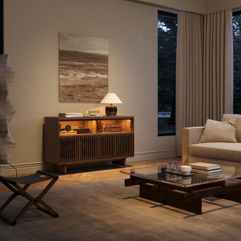 Brown Engineered Wood Storage Cabinets