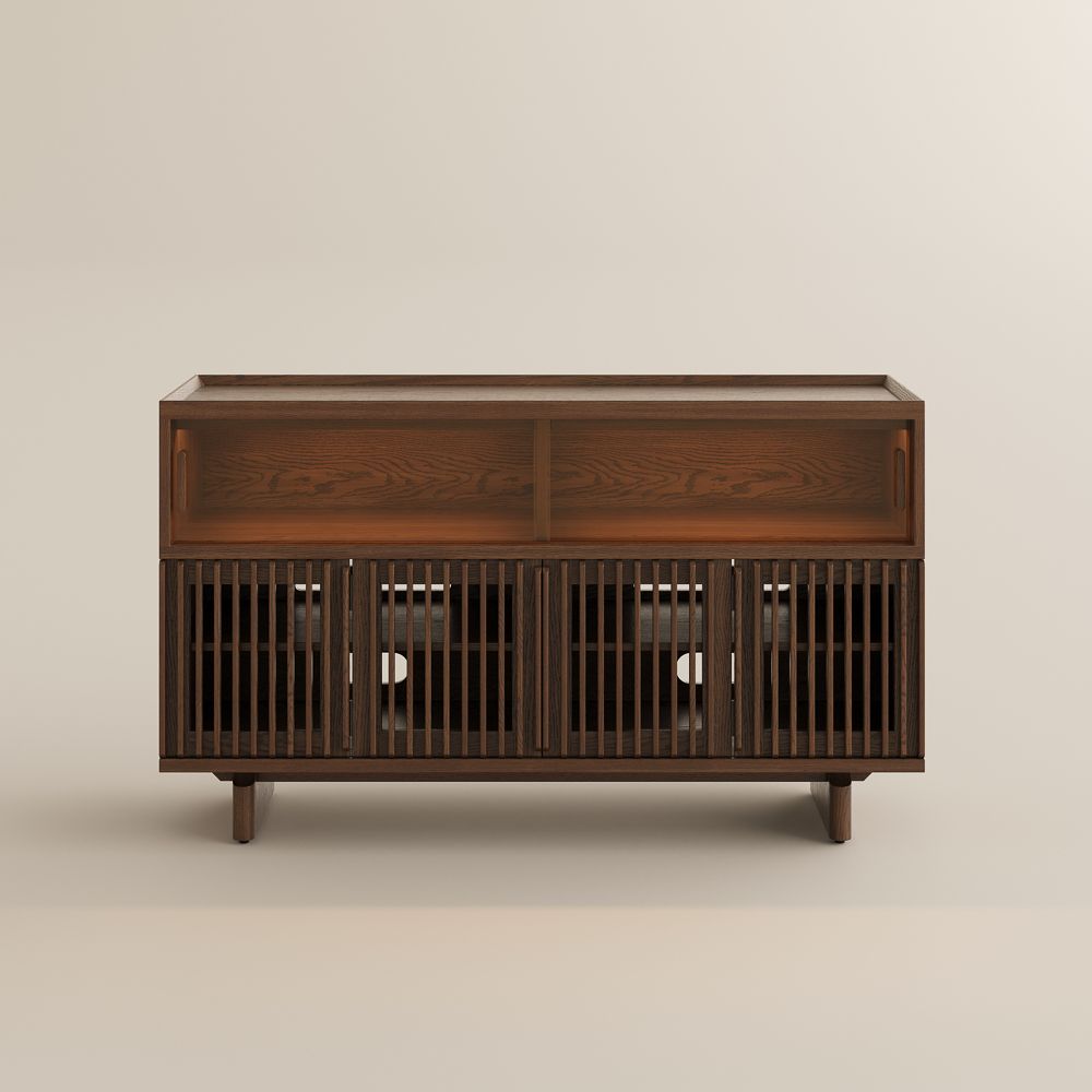 Brown Engineered Wood Storage Cabinets