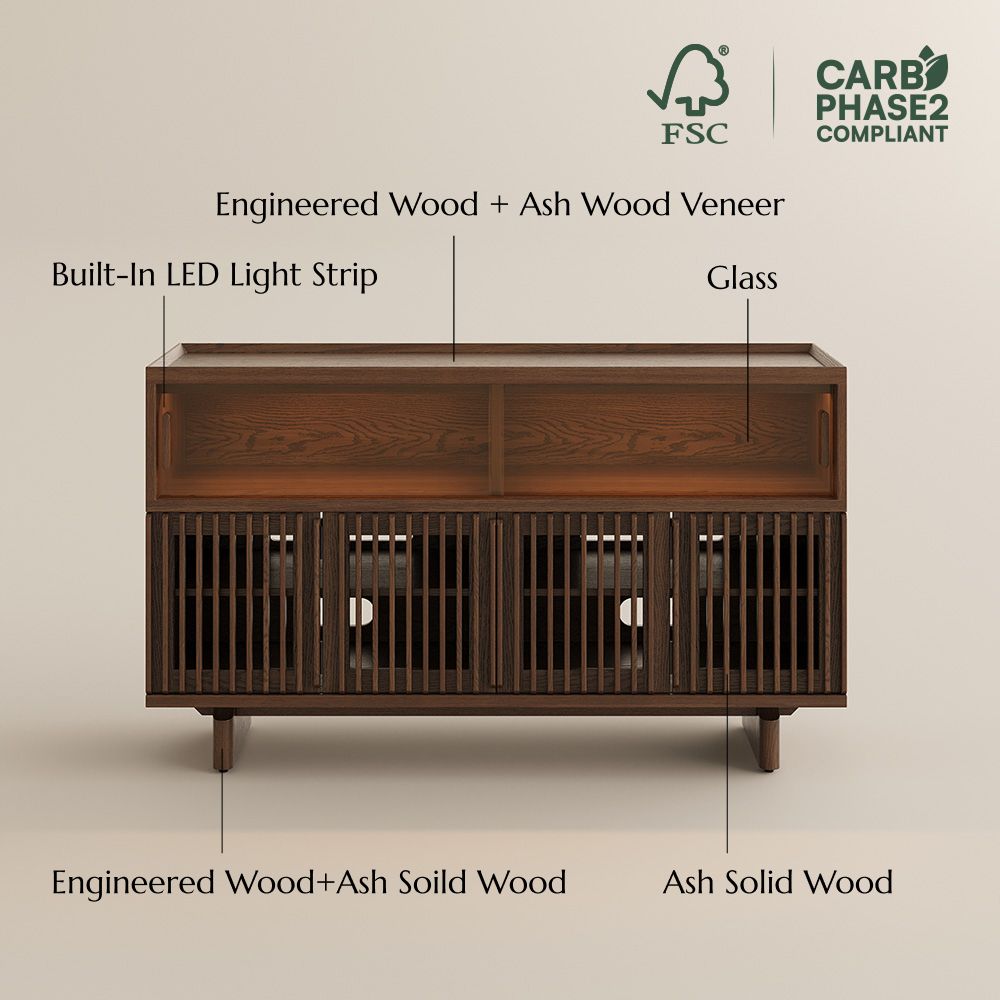 Brown Engineered Wood Storage Cabinets