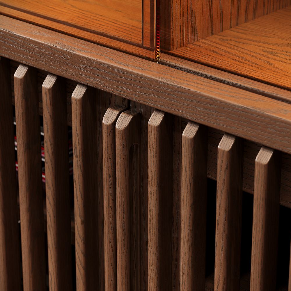 Brown Engineered Wood Storage Cabinets
