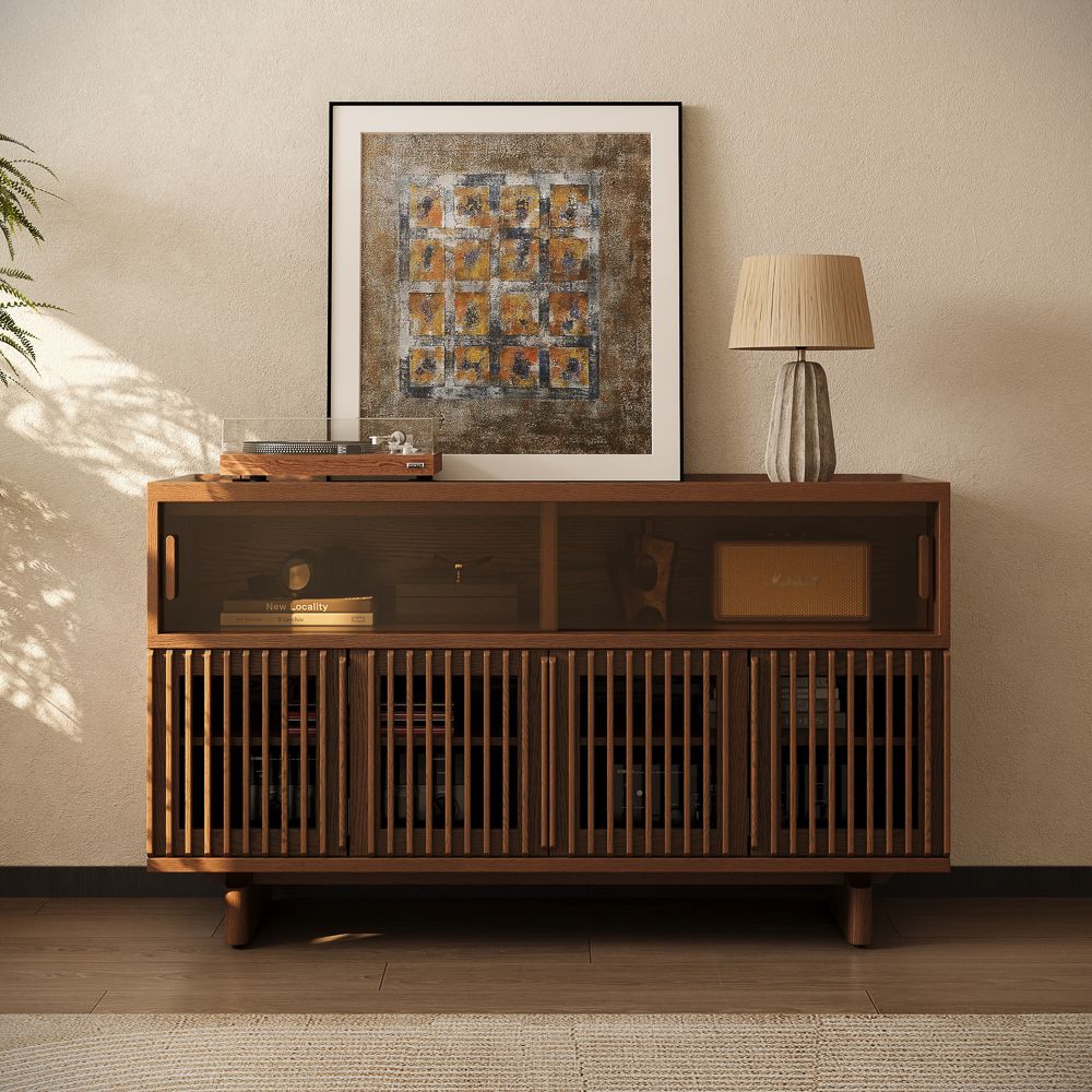 Brown Engineered Wood Storage Cabinets