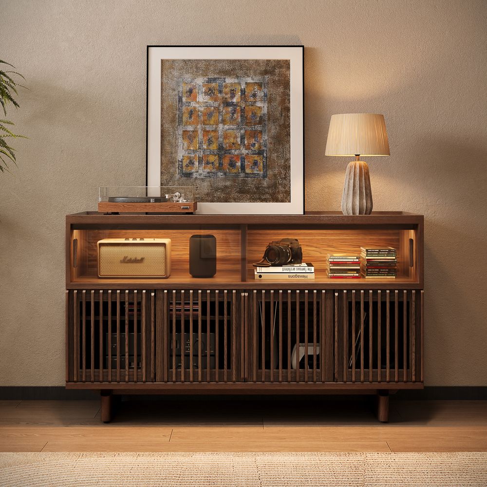 60-80 inches Brown Engineered Wood Storage Cabinets