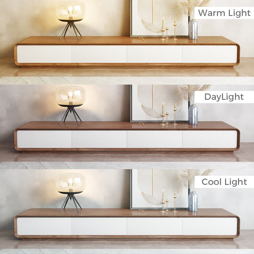 Dark Wood & White MDF TV Stands