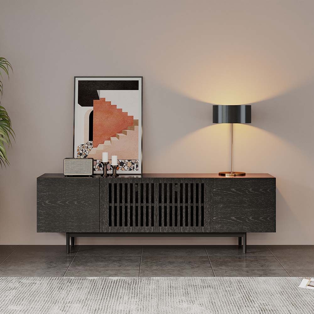 Mid Century Modern Black MDF TV Stands