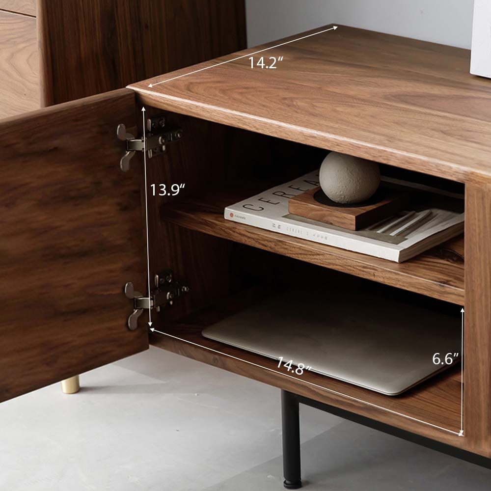 Mid Century Modern Bois foncé  MDF Meubles TV