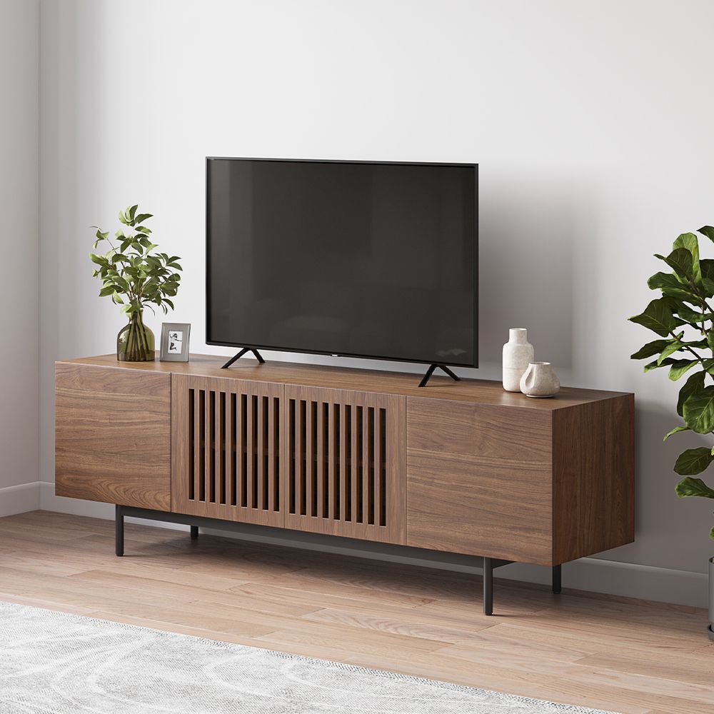 Mid Century Modern Bois foncé  MDF Meubles TV