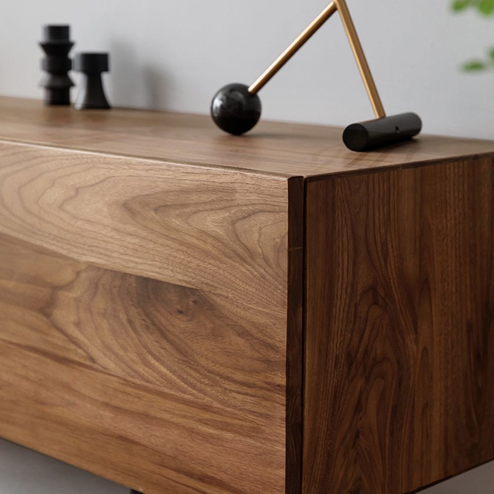 Mid Century Modern Dark Wood MDF TV Stands