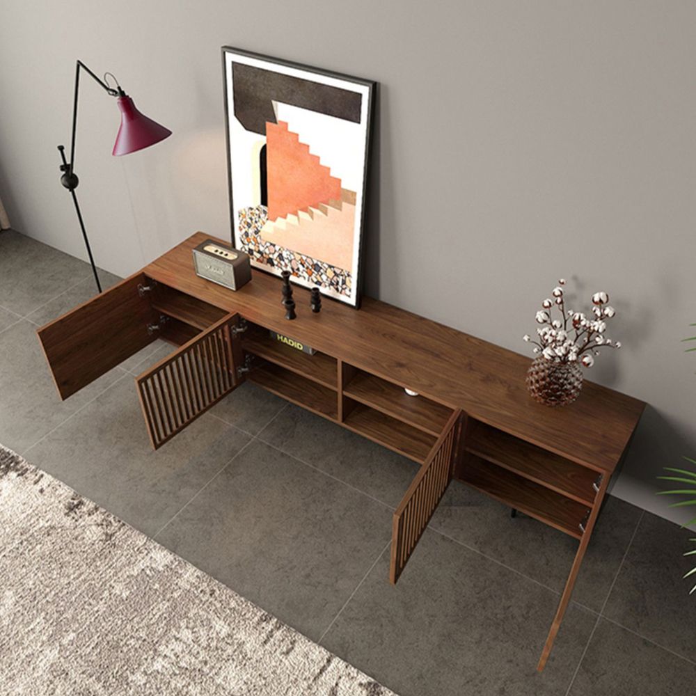 Mid Century Modern Dark Wood MDF TV Stands