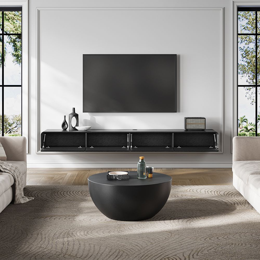 Wood Black MDF TV Stands