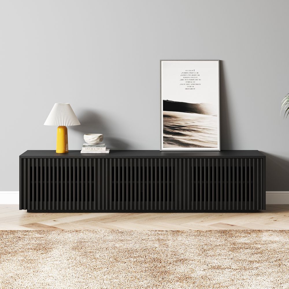 Mid Century Modern Black Plywood TV Stands