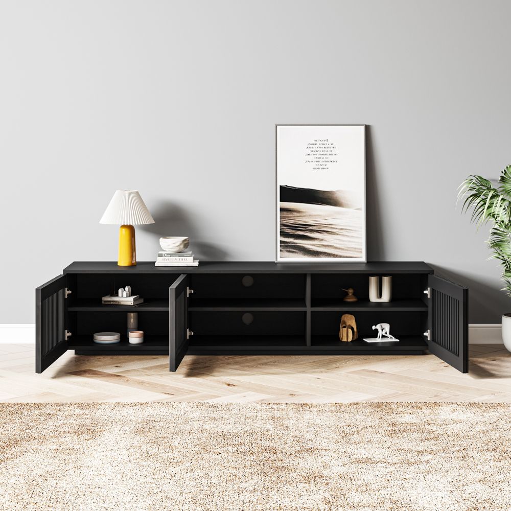 Teilweise zusammengebaut Schwarz Sperrholz Wohnzimmer-Set