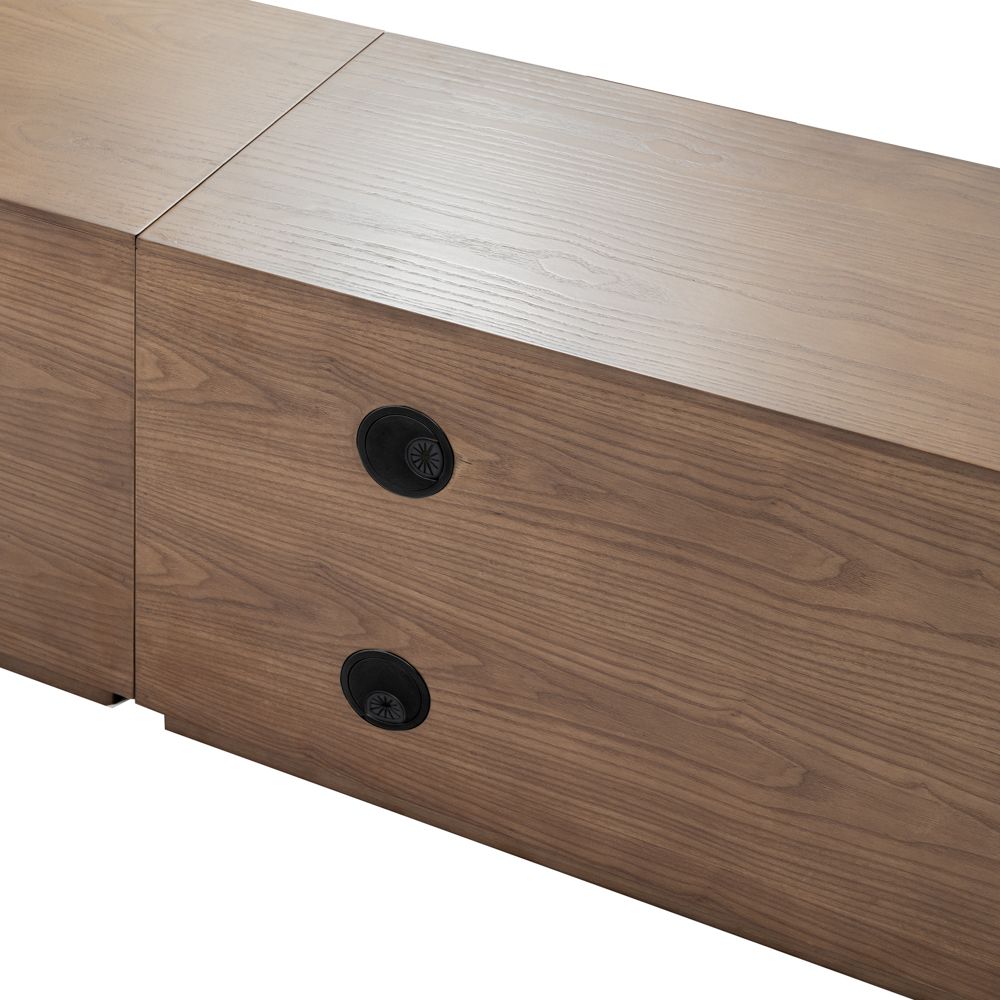 Mid Century Modern Dark Wood Plywood TV Stands