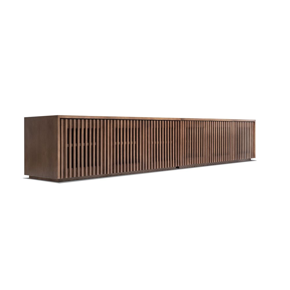 Mid Century Modern Legno scuro Compensato Supporti TV