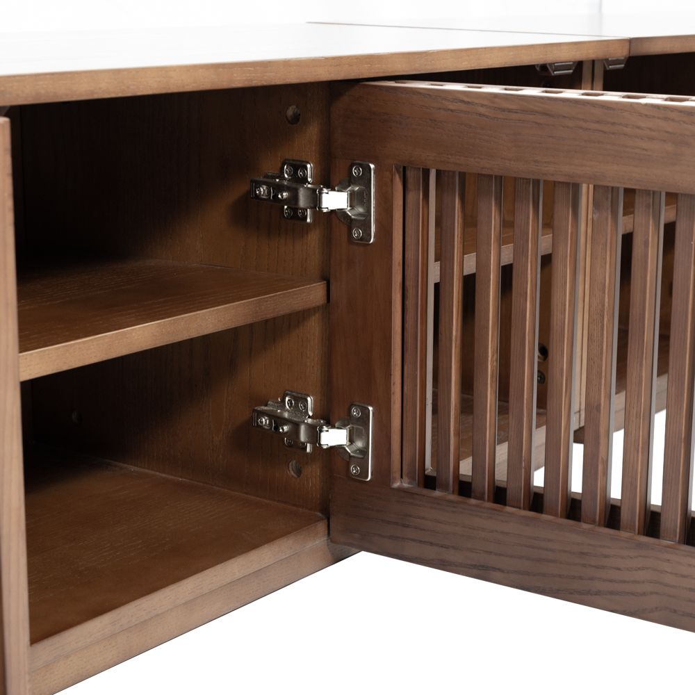 Mid Century Modern Dark Wood Plywood TV Stands