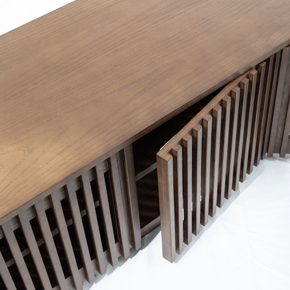 Mid Century Modern Legno scuro Compensato Supporti TV