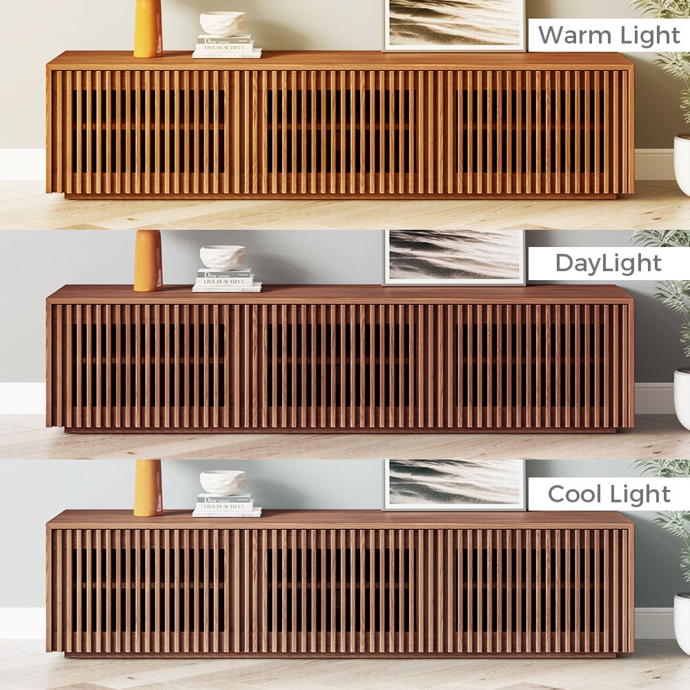 Mid Century Modern Dark Wood Plywood TV Stands