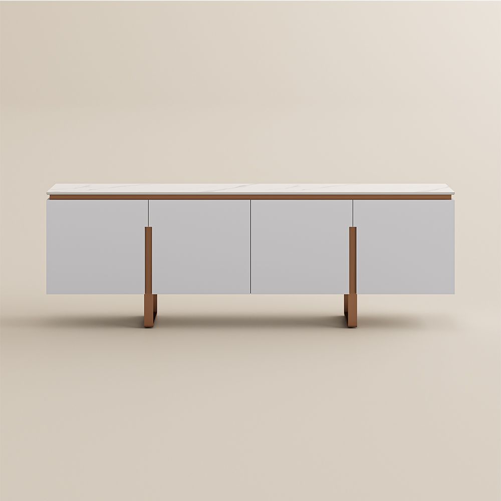 Modern White Engineered Wood TV Stands
