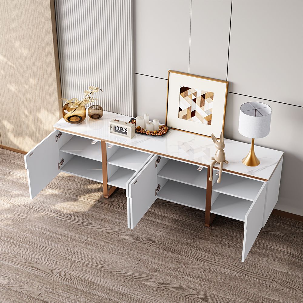 White White Engineered Wood TV Stands