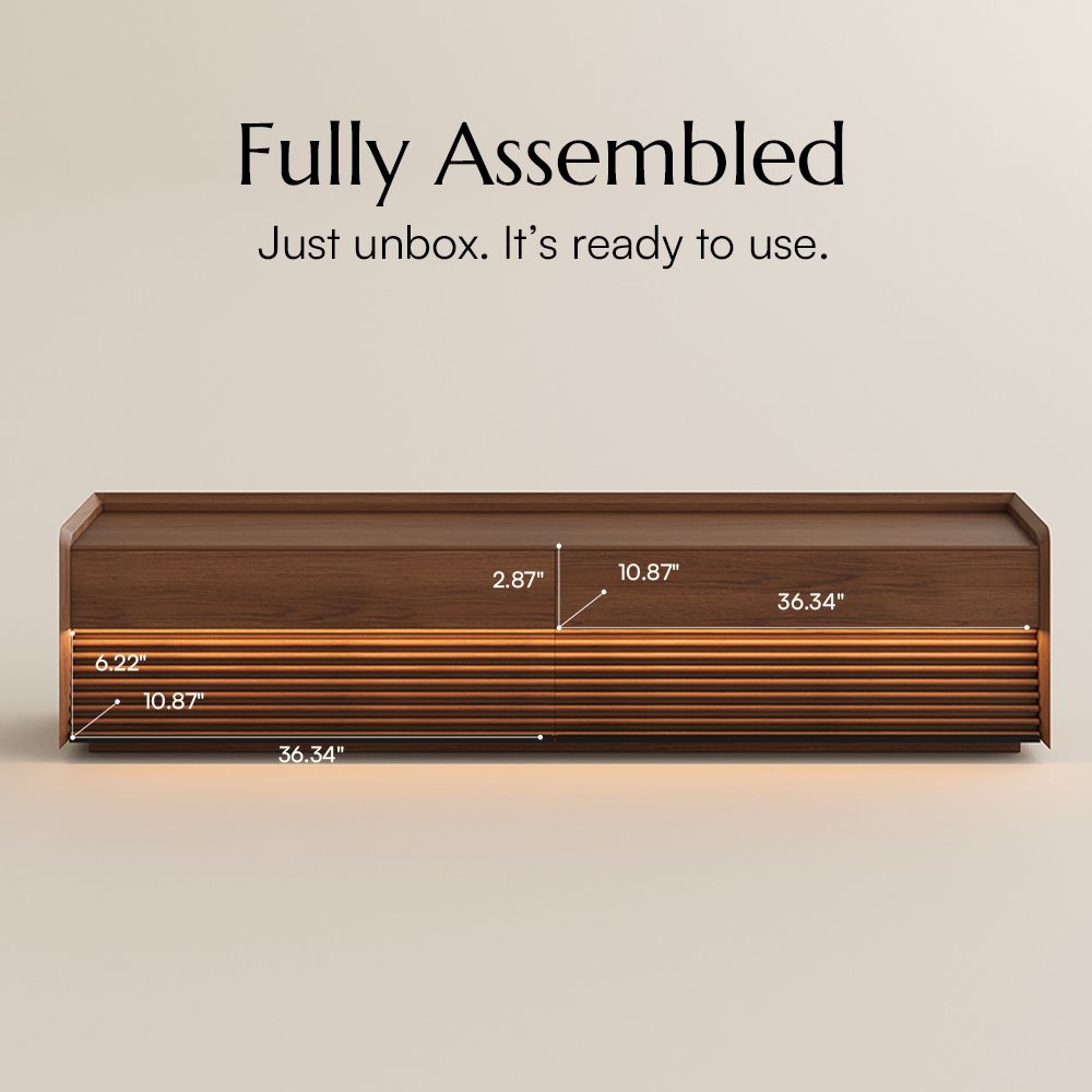 Perfect for 75 Inch TV Walnut Color Plywood TV Stands