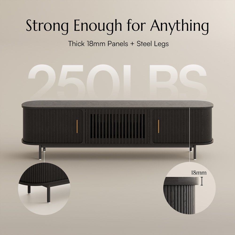 Large Black Plywood TV Stands