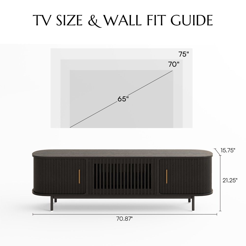 Wood Black Plywood TV Stands