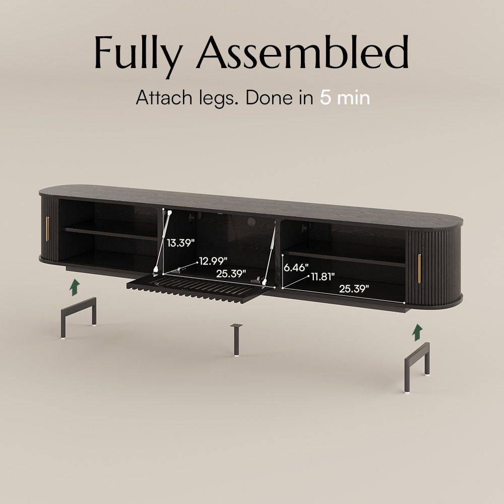 Eos Black Plywood TV Stands