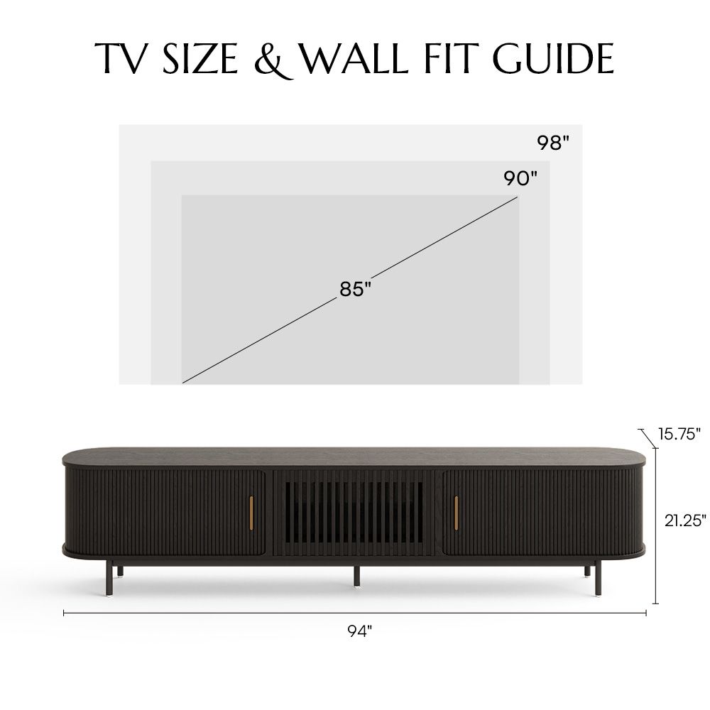 Bedroom Black Plywood TV Stands