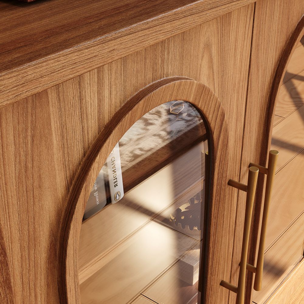 Cloister Walnut Color Engineered Wood TV Stands