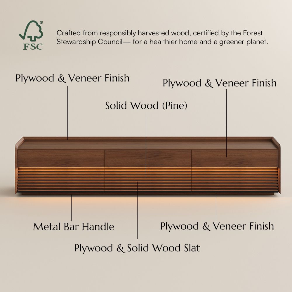 Brown Walnut Color Plywood TV Stands