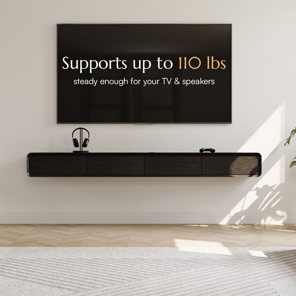 Wood Black MDF TV Stands