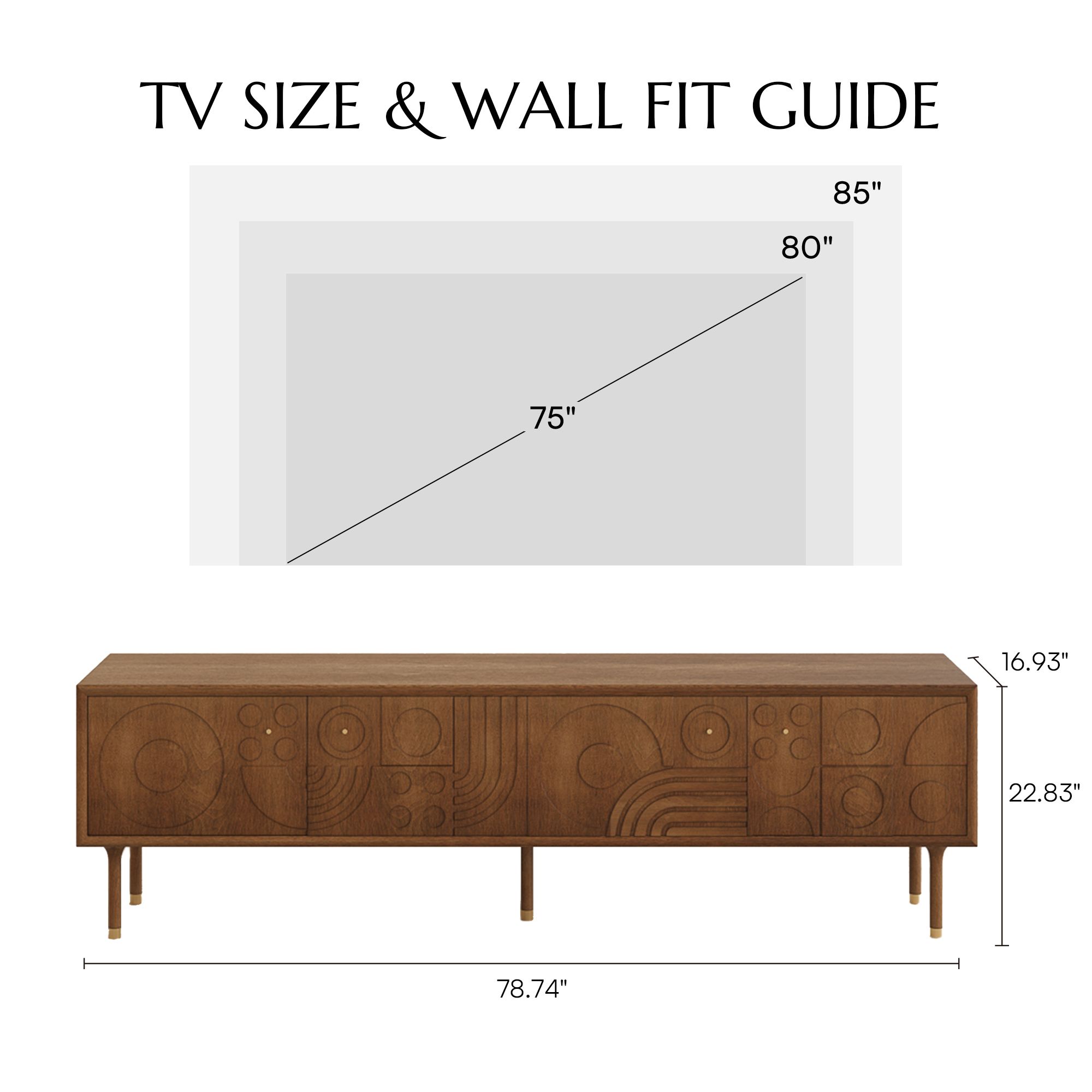 Brown Walnut Color MDF TV Stands