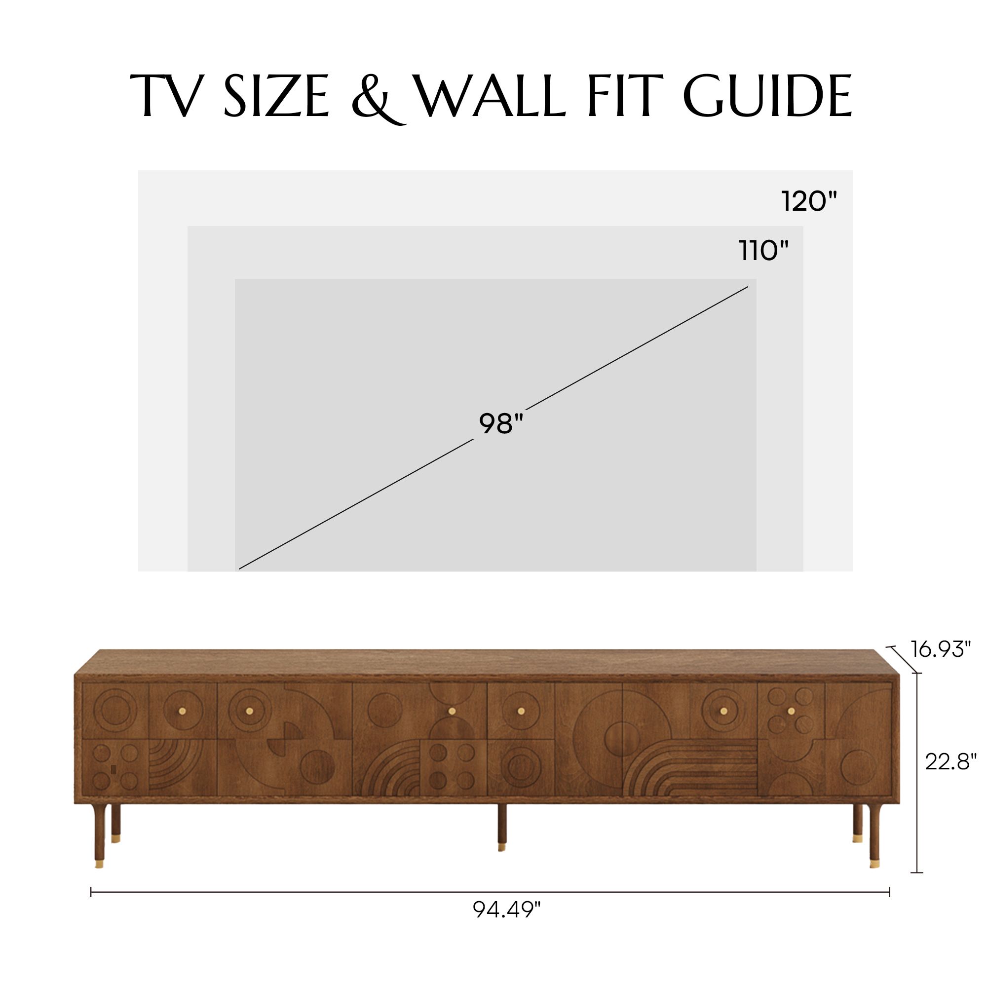 Brown Walnut Color MDF TV Stands