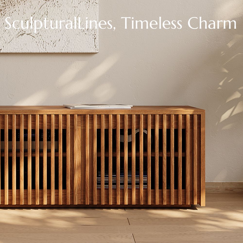 Low Walnut Color MDF TV Stands
