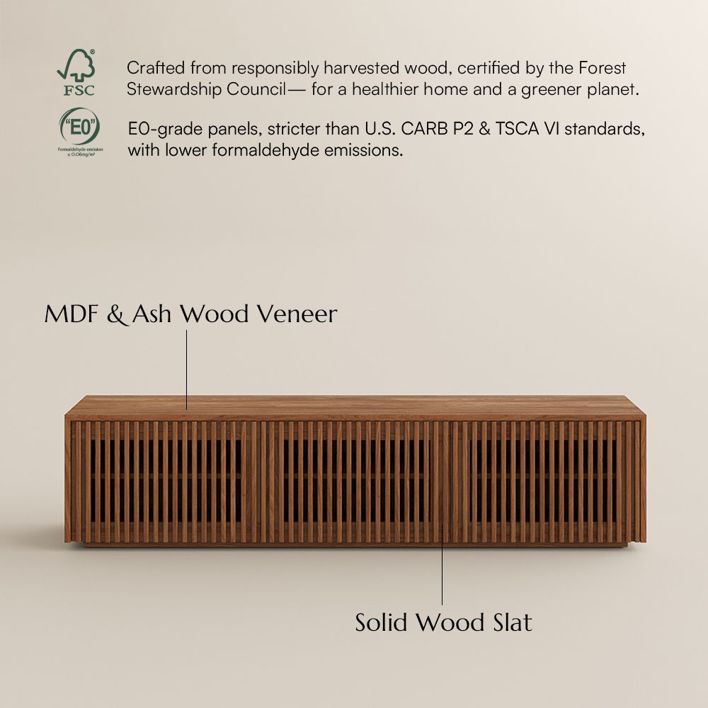 Brown Walnut Color MDF TV Stands